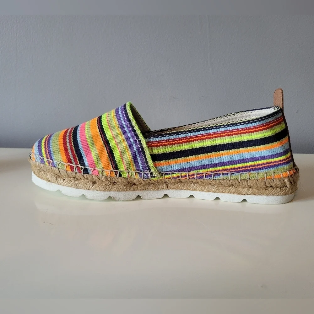Penelope Chilvers Anthropologie Rainbow Espadrilles, VGUC, Size 37 - Picture 7 of 9